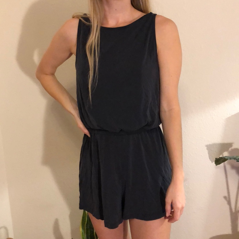 Dark gray romper. Size small